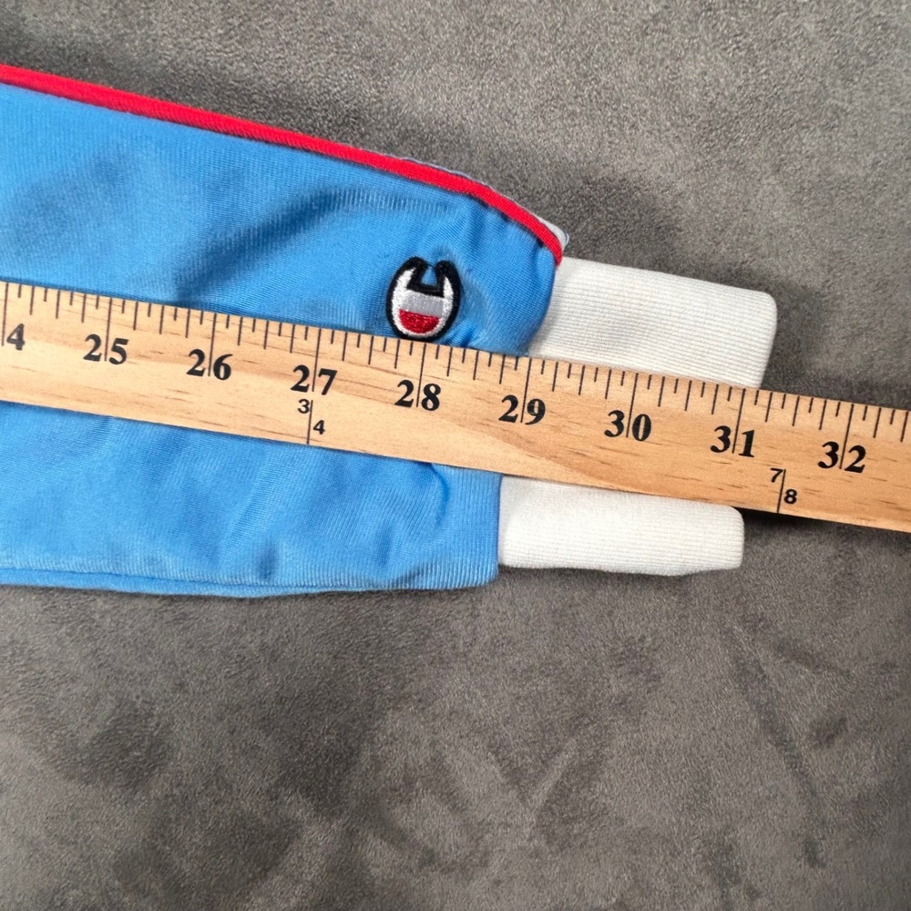 Champion Womens Blue Track Jacket Full Zip Crown Logo Tape Sleeve Small - Picture 10 of 10